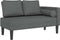 vidaXL - Chaise - longue - met - kussens - stof - donkergrijs