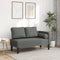 vidaXL - Chaise - longue - met - kussens - stof - donkergrijs