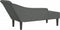 vidaXL - Chaise - longue - met - kussens - stof - donkergrijs