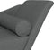 vidaXL - Chaise - longue - met - kussens - stof - donkergrijs