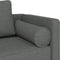 vidaXL - Chaise - longue - met - kussens - stof - donkergrijs