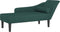 vidaXL - Chaise - longue - met - kussens - stof - donkergroen