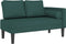 vidaXL - Chaise - longue - met - kussens - stof - donkergroen