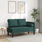 vidaXL - Chaise - longue - met - kussens - stof - donkergroen