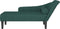 vidaXL - Chaise - longue - met - kussens - stof - donkergroen