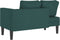 vidaXL - Chaise - longue - met - kussens - stof - donkergroen