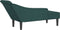 vidaXL - Chaise - longue - met - kussens - stof - donkergroen