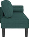 vidaXL - Chaise - longue - met - kussens - stof - donkergroen