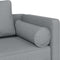 vidaXL - Chaise - longue - met - kussens - stof - lichtgrijs