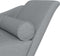 vidaXL - Chaise - longue - met - kussens - stof - lichtgrijs