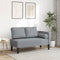 vidaXL - Chaise - longue - met - kussens - stof - lichtgrijs