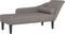 vidaXL - Chaise - longue - met - kussens - stof - taupe