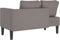 vidaXL - Chaise - longue - met - kussens - stof - taupe