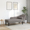 vidaXL - Chaise - longue - met - kussens - stof - taupe