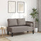 vidaXL - Chaise - longue - met - kussens - stof - taupe