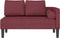 vidaXL - Chaise - longue - met - kussens - stof - wijnrood