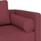 vidaXL - Chaise - longue - met - kussens - stof - wijnrood
