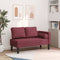 vidaXL - Chaise - longue - met - kussens - stof - wijnrood