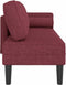 vidaXL - Chaise - longue - met - kussens - stof - wijnrood