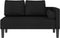 vidaXL - Chaise - longue - met - kussens - stof - zwart