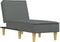 vidaXL - Chaise - longue - stof - donkergrijs