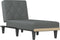vidaXL - Chaise - longue - stof - donkergrijs