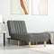 vidaXL - Chaise - longue - stof - donkergrijs