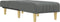 vidaXL - Chaise - longue - stof - donkergrijs