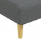 vidaXL - Chaise - longue - stof - donkergrijs