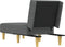 vidaXL - Chaise - longue - stof - donkergrijs