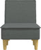 vidaXL - Chaise - longue - stof - donkergrijs