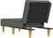 vidaXL - Chaise - longue - stof - donkergrijs