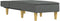 vidaXL - Chaise - longue - stof - donkergrijs