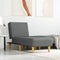 vidaXL - Chaise - longue - stof - donkergrijs