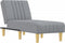 vidaXL - Chaise - longue - stof - lichtgrijs