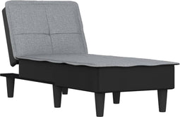 vidaXL - Chaise - longue - stof - lichtgrijs
