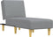 vidaXL - Chaise - longue - stof - lichtgrijs
