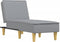 vidaXL - Chaise - longue - stof - lichtgrijs