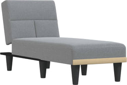 vidaXL - Chaise - longue - stof - lichtgrijs
