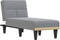 vidaXL - Chaise - longue - stof - lichtgrijs
