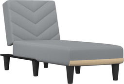 vidaXL - Chaise - longue - stof - lichtgrijs