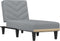 vidaXL - Chaise - longue - stof - lichtgrijs