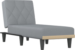vidaXL - Chaise - longue - stof - lichtgrijs