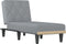 vidaXL - Chaise - longue - stof - lichtgrijs
