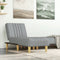 vidaXL - Chaise - longue - stof - lichtgrijs