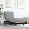 vidaXL - Chaise - longue - stof - lichtgrijs