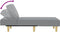 vidaXL - Chaise - longue - stof - lichtgrijs