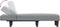 vidaXL - Chaise - longue - stof - lichtgrijs