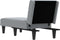 vidaXL - Chaise - longue - stof - lichtgrijs