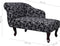 vidaXL - Chaise - longue - stof - zwart - en - wit